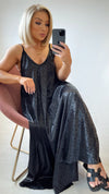 PIA SILKY LEOPARD DRESS - BLACK Coco Boutique 