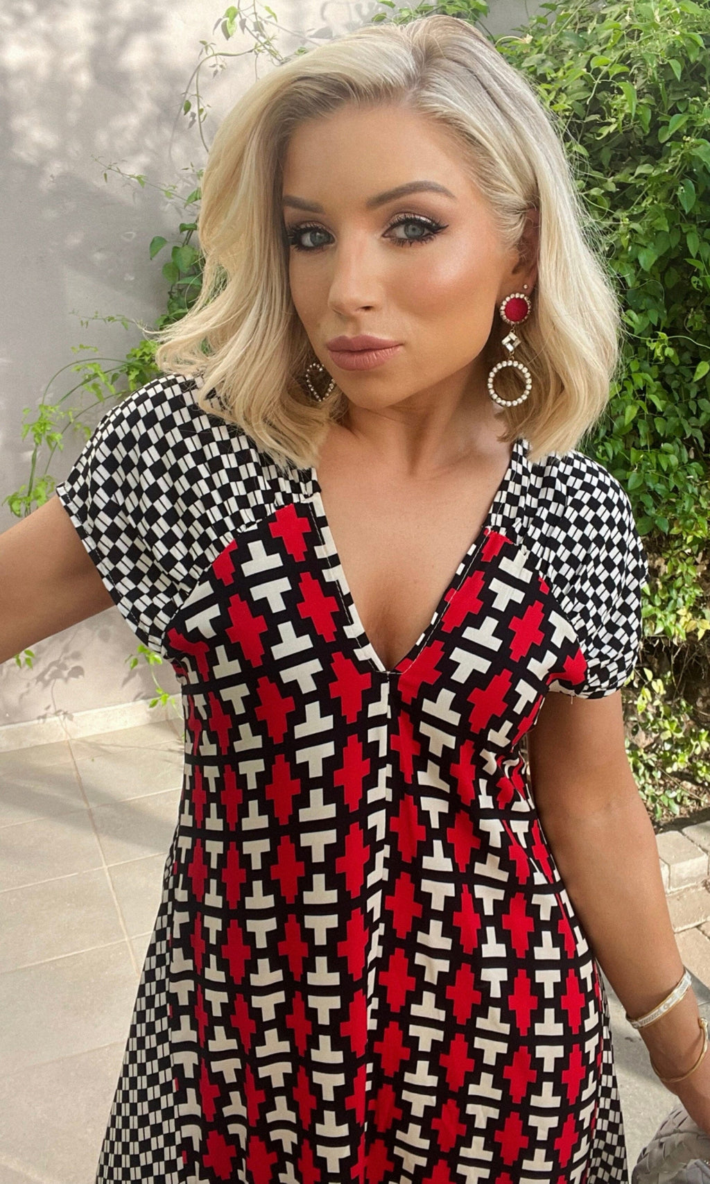 CALABASAS MAXI DRESS - RED/BLACK/WHITE Dresses Coco Boutique