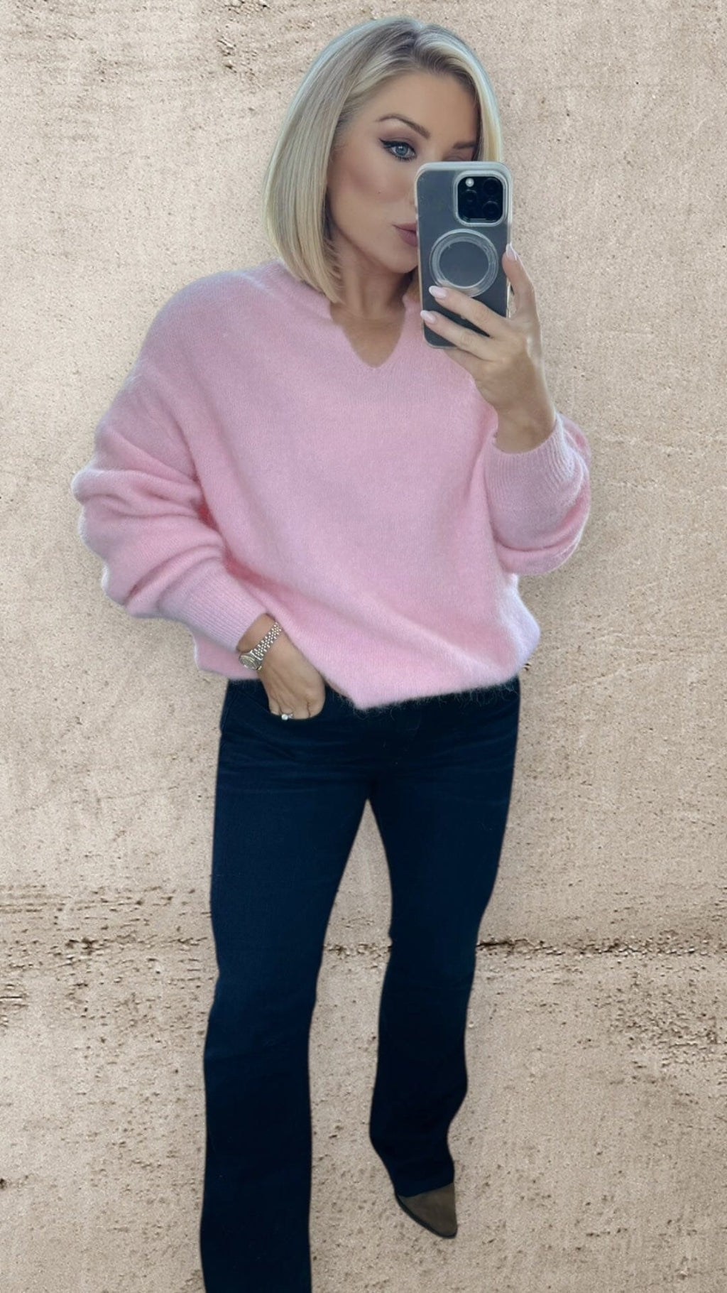 SEREN ALPACA SWEATER - BABY ROSE Knitwear Gigi Lu