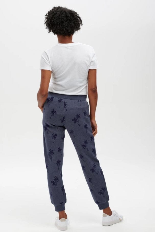 ASHLEY JOGGERS - NAVY MARL/PALM SHADOWS Bottoms, Jeans & Skirts Sugarhill