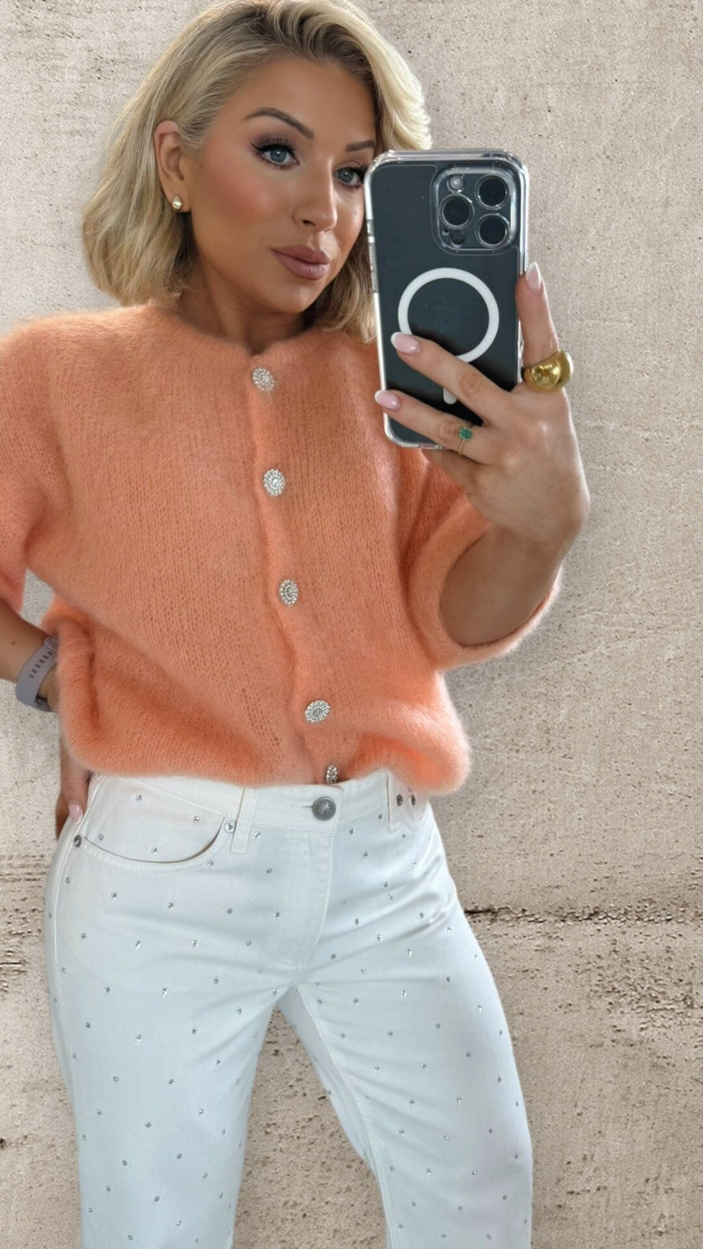 THE LUMIÉRE KNIT - PEACH Knitwear Coco Boutique 