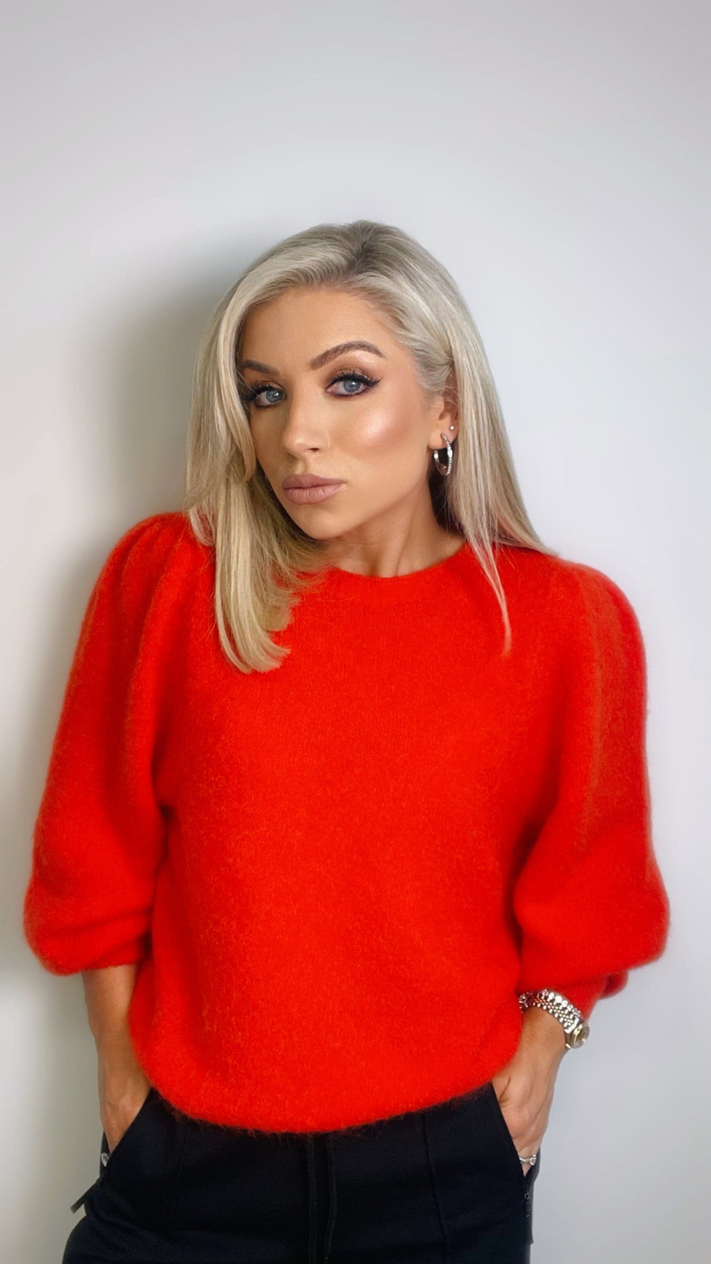 PETRA SUPER SOFT SWEATER - FLAME RED Knitwear Gigi Lu 