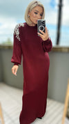 THE AMARA MAXI DRESS - BORDEAUX Dresses White Piece 