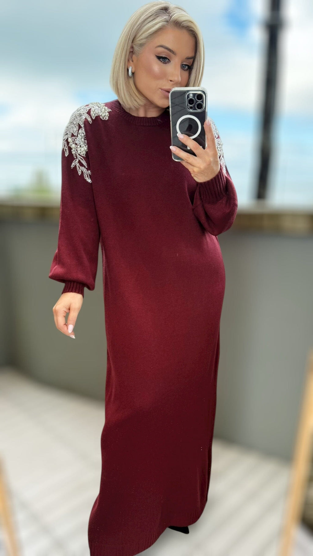 THE AMARA MAXI DRESS - BORDEAUX Dresses White Piece 