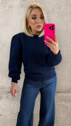 PETRA SUPER SOFT SWEATER - NAVY Knitwear Gigi Lu 