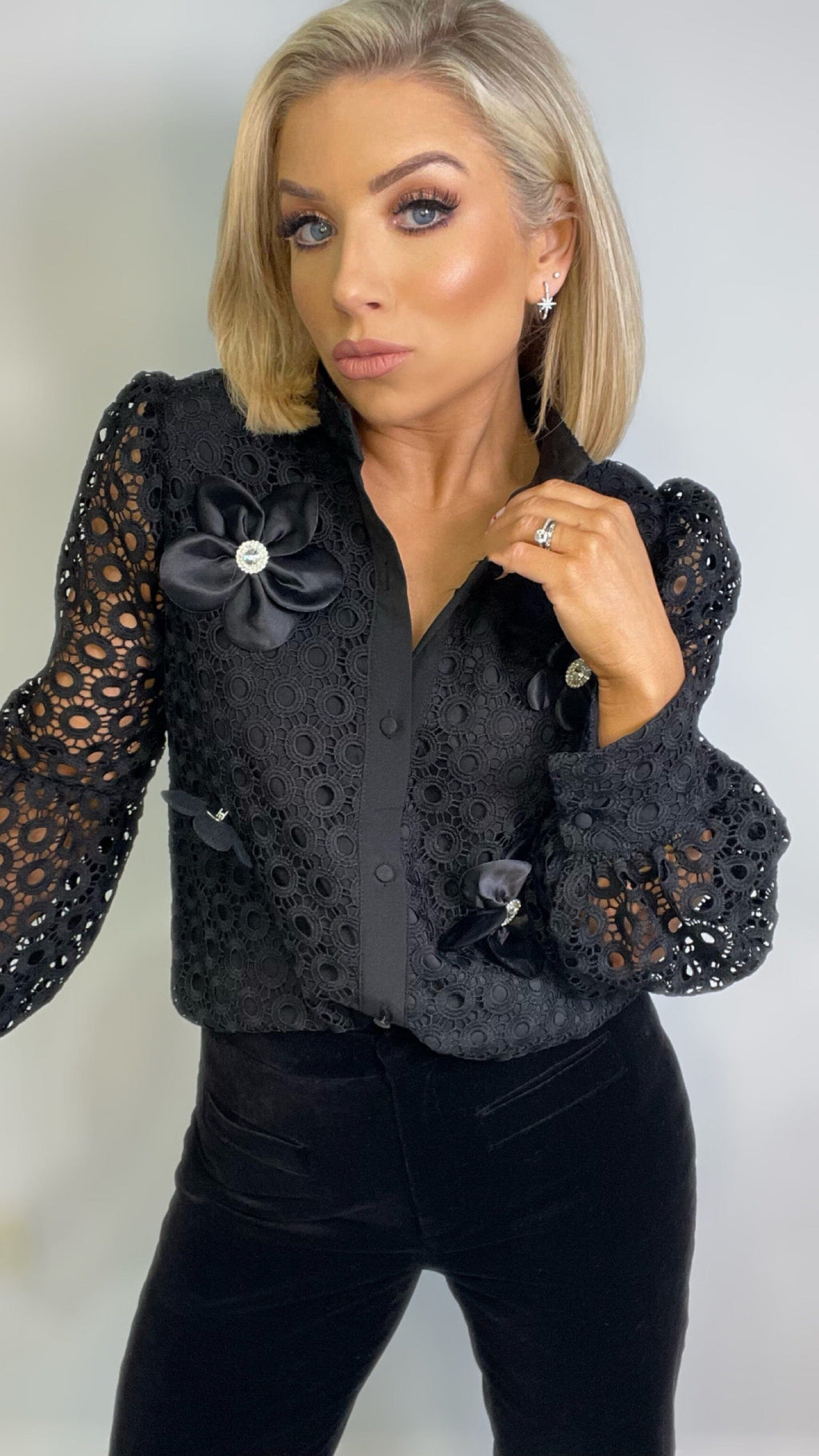 BROOKE ANGLASISE SHIRT - BLACK Tops & Jumpers Coco Boutique 