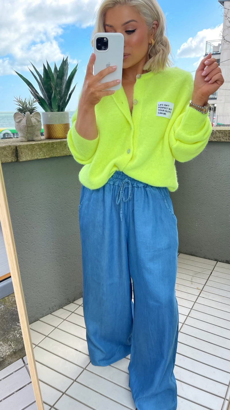 TENCEL SOFT DENIM PALAZZO TROUSERS Bottoms, Jeans & Skirts Coco Boutique 