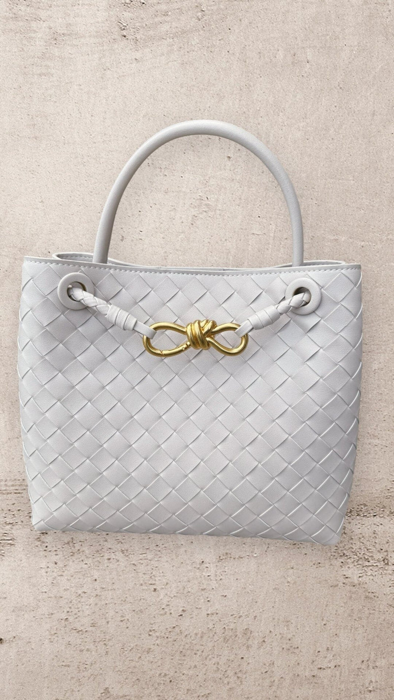 THE LUXE WOVEN TOTE - OYSTER Coco Boutique 