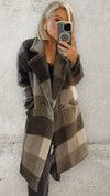 THE VALENCIA COAT - BEIGE/CHOC Coats & Blazers Neline 