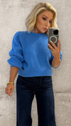 PETRA SUPER SOFT SWEATER - BLUE Knitwear Gigi Lu 