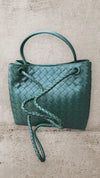 THE LUXE WOVEN TOTE - FOREST GREEN Coco Boutique 