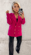 THE VALENTINA FUCHSIA KNIT CARDIGAN Coats & Blazers Goldie S 