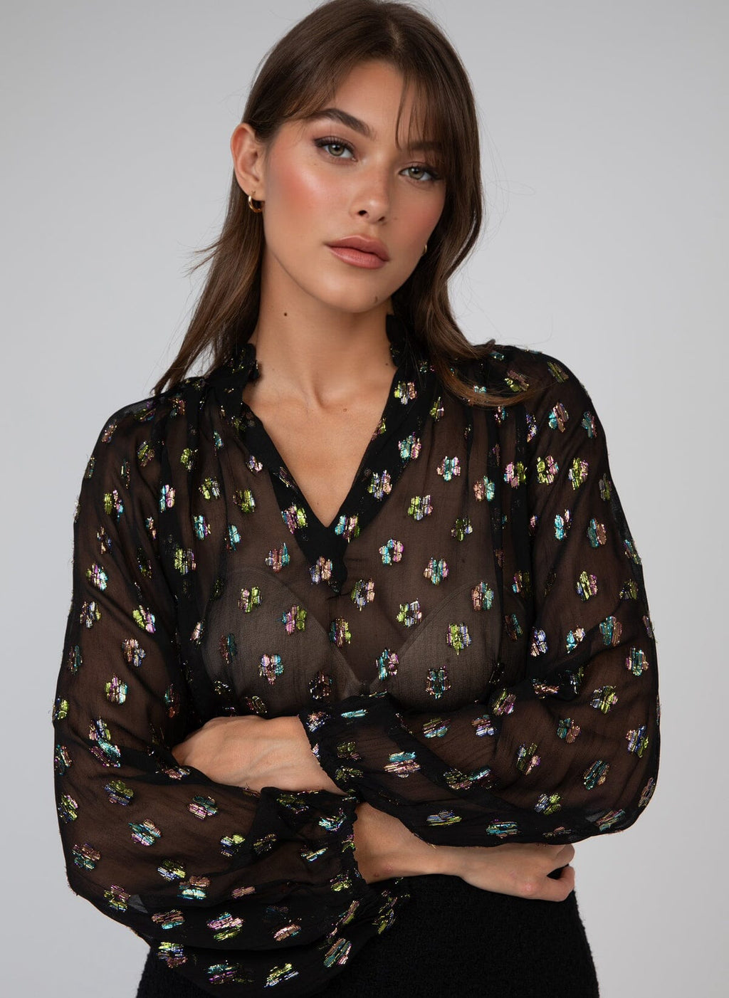 THE LIVIA BLOUSE - BLACK Shirt Agnes 