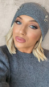 ARLENE GREY CRYSTAL BEANIE Jewellery & Accessories Agnes 
