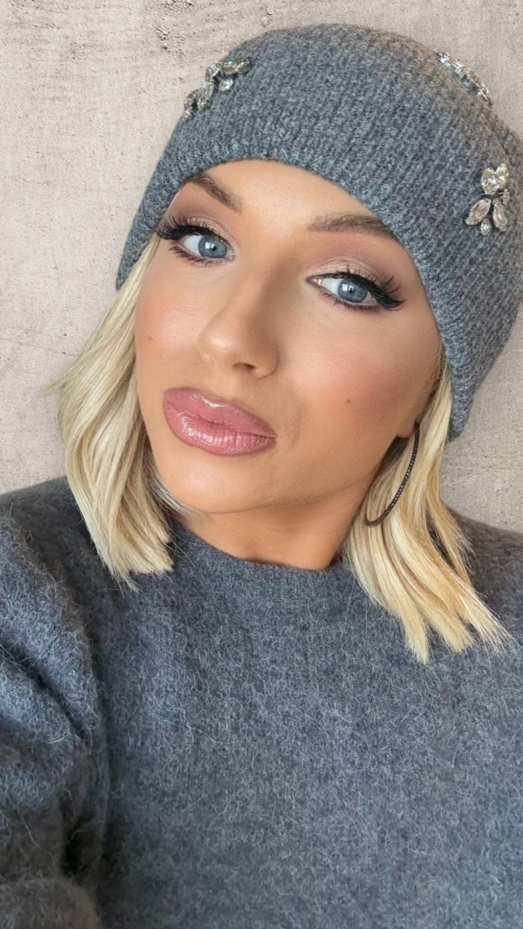 ARLENE GREY CRYSTAL BEANIE Jewellery & Accessories Agnes 