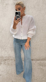 THE LUMINÉ MOHAIR CARDI- IVORY Knitwear Goldie S 