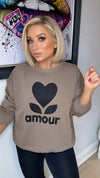 AMOUR SWEATSHIRT - TAUPE Sweatshirt Avril Vin 