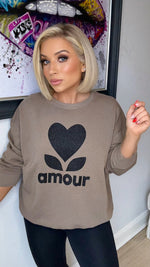 AMOUR SWEATSHIRT - TAUPE Sweatshirt Avril Vin 