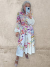 AMALFI FLORAL MIDI DRESS Dresses Noeline 
