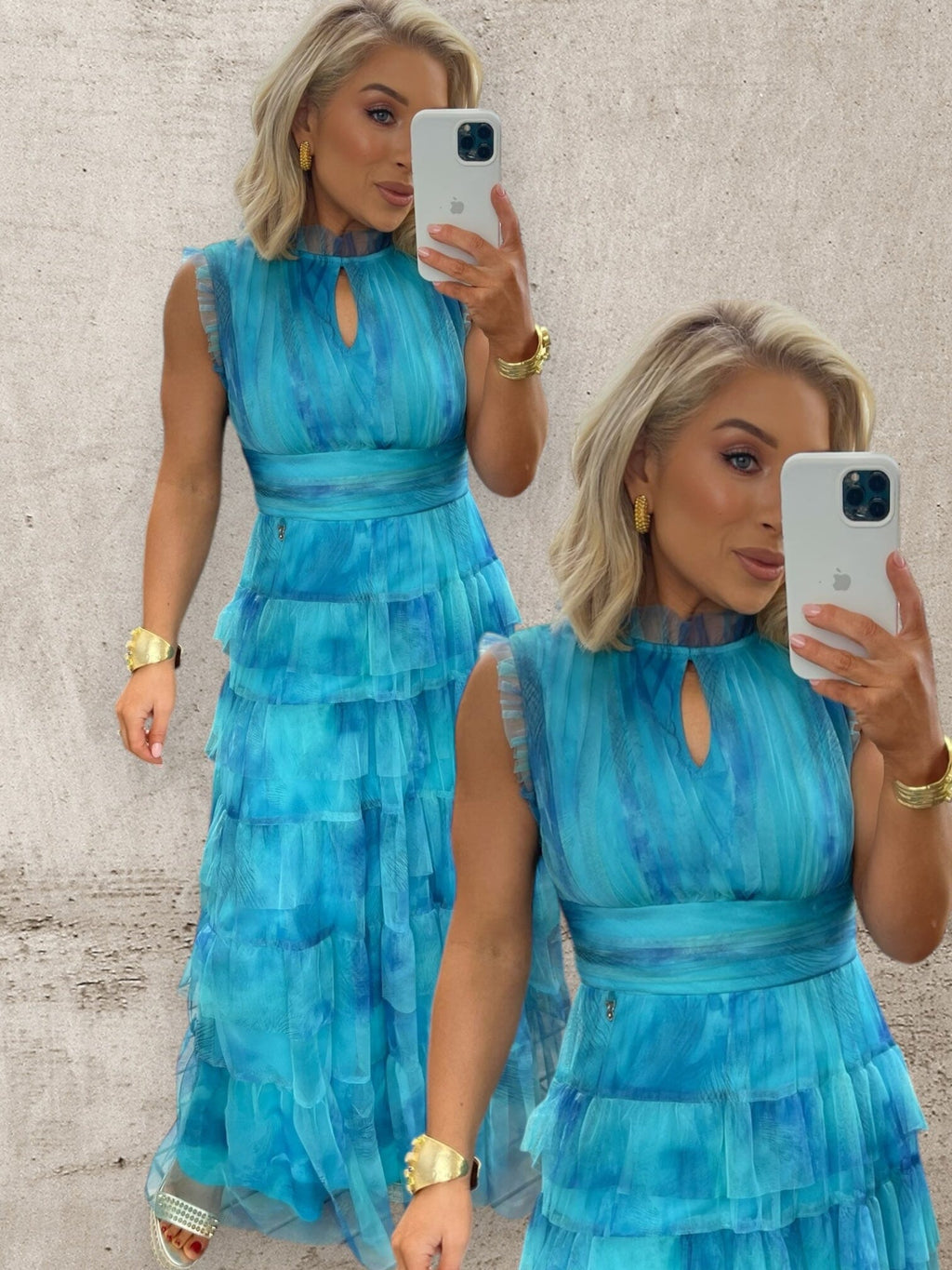 OCEAN BREEZE LAYERED TULLE MAXI Dresses Noeline 