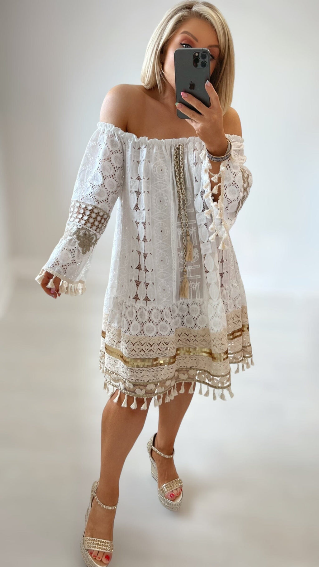 ZAKYNTHOS LACE DRESS - WHITE Dresses Coco Boutique 