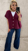 THE CAMILLE CARDIGAN - BORDEAUX Knitwear Gigi Lu 