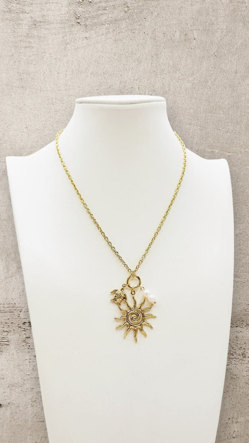 THE SOLANA SUN NECKLACE Jewellery & Accessories Coco Boutique 