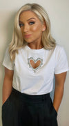 ROXY CRYSTAL HEART TEE - WHITE Coco Boutique 