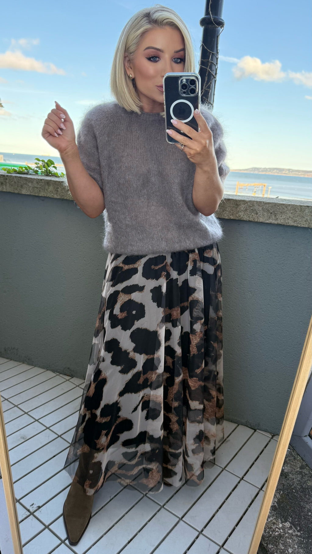 SAVANNAH SKIRT - LEOPARD TULLE Bottoms, Jeans & Skirts Neline 