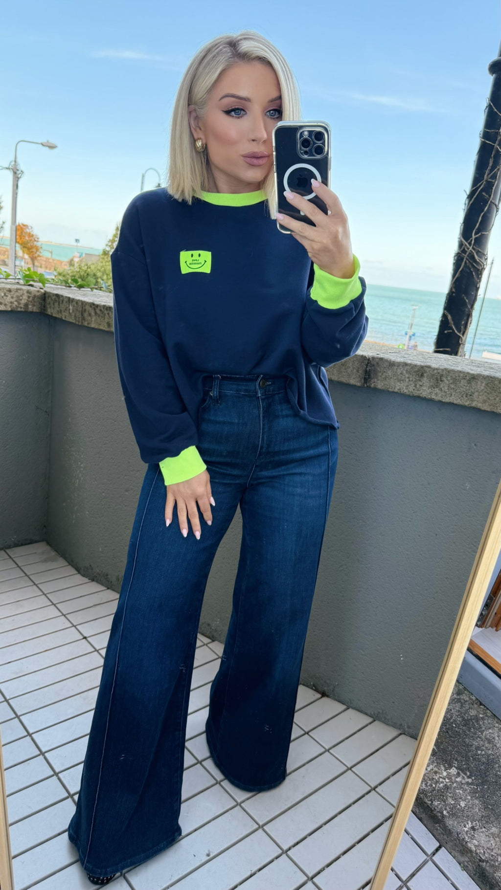 THE NEON POP CREW - NAVY Sweatshirt Gigi Lu 