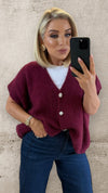 THE CAMILLE CARDIGAN - BORDEAUX Knitwear Gigi Lu 