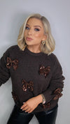 THE COCOA VELVET BOW KNIT Knitwear Neline 