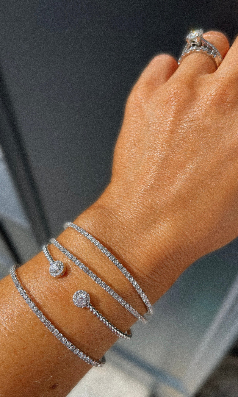 LIV DOUBLE SOLIARE BANGLE - GOLD & SILVER Coco Boutique 