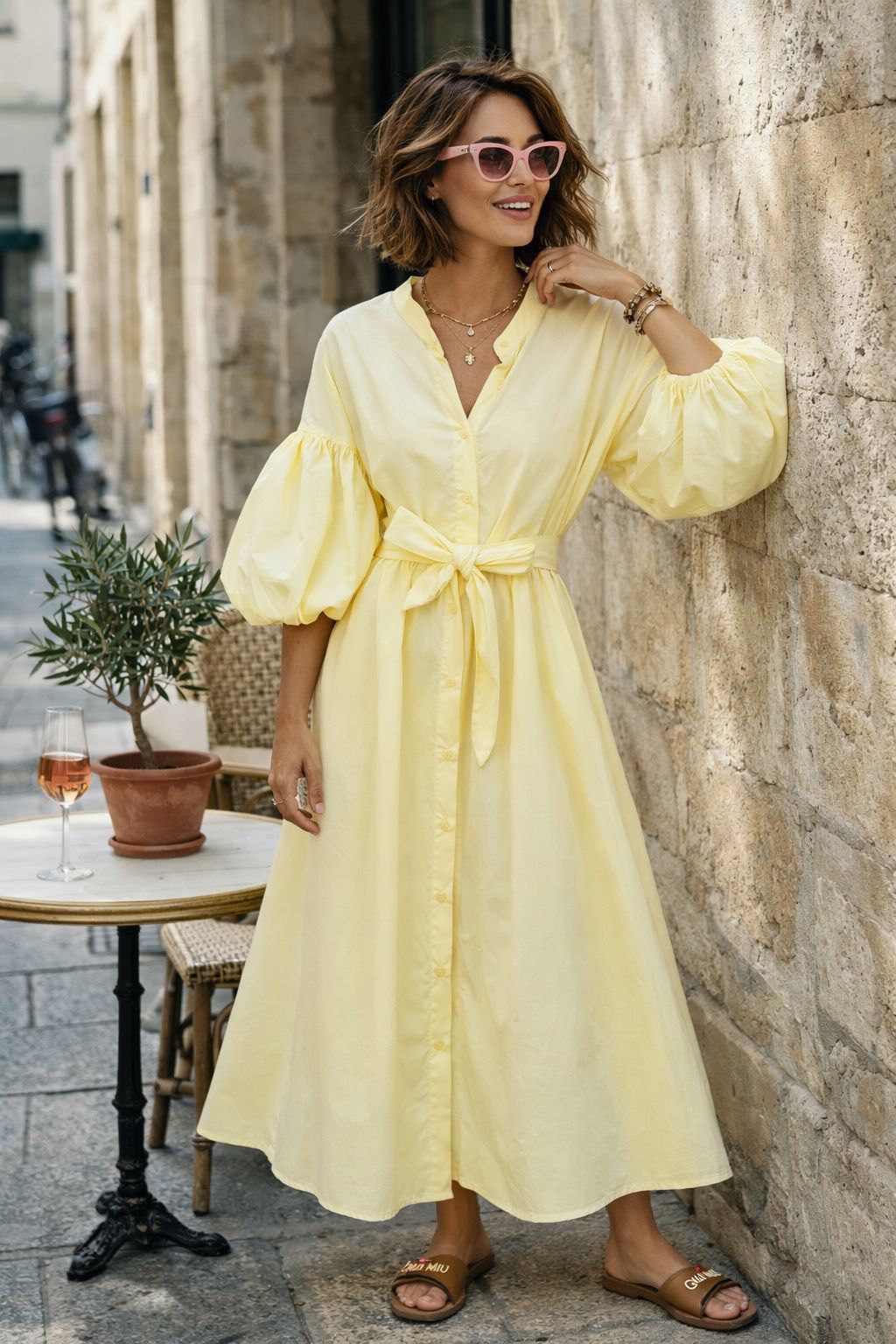 THE AMALFI SOLEIL DRESS - LEMON Dresses Neline 
