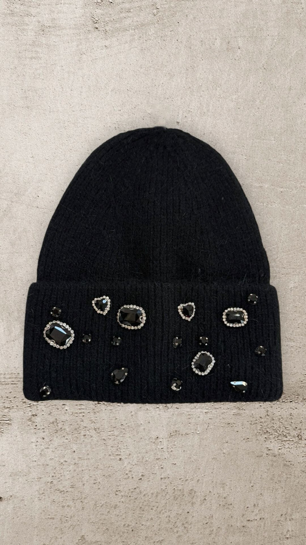 THE LUXE GEM BEANIE - BLACK NOIR Hat Sweet Eme 