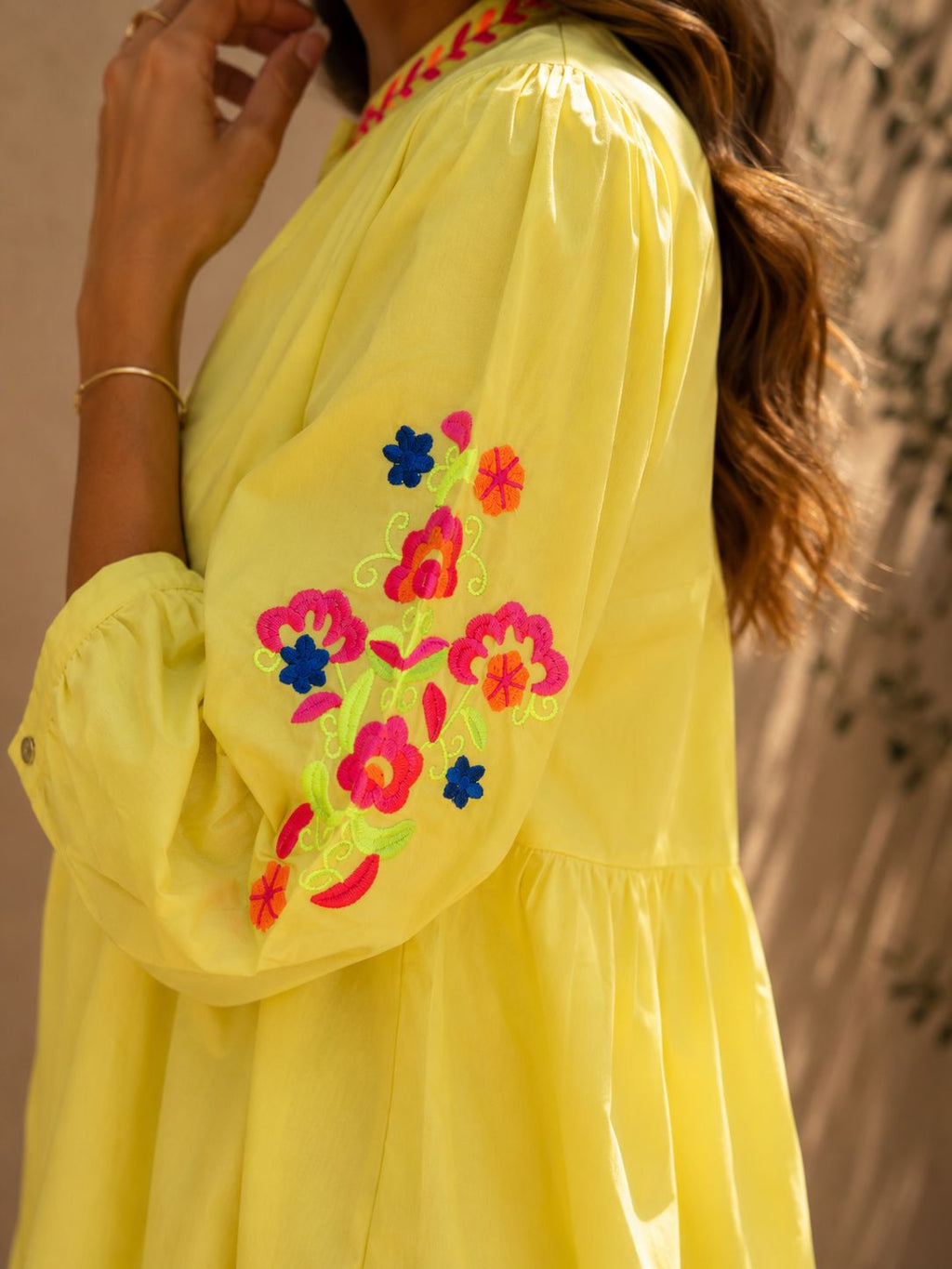 THE SOLEIL ROSA DRESS - YELLOW Dresses Neline 