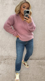 THE AMARA MOHAIR KNIT - ROSE Knitwear Neline 