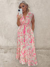 MIRA PASLEY DRESS - BRIGHT PINK/CREAM Dresses Orlinn 