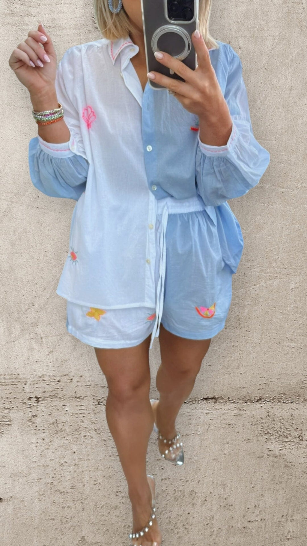 THE SORRENTO CO-ORD - BLUE Dresses Coco Boutique 