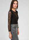 THE RENEÉ LACE TOP - BLACK Tops & Jumpers Agnes 