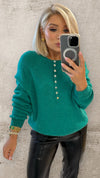 THE ALPINE HALF BUTTON - GREEN Knitwear Le Point Parisien 