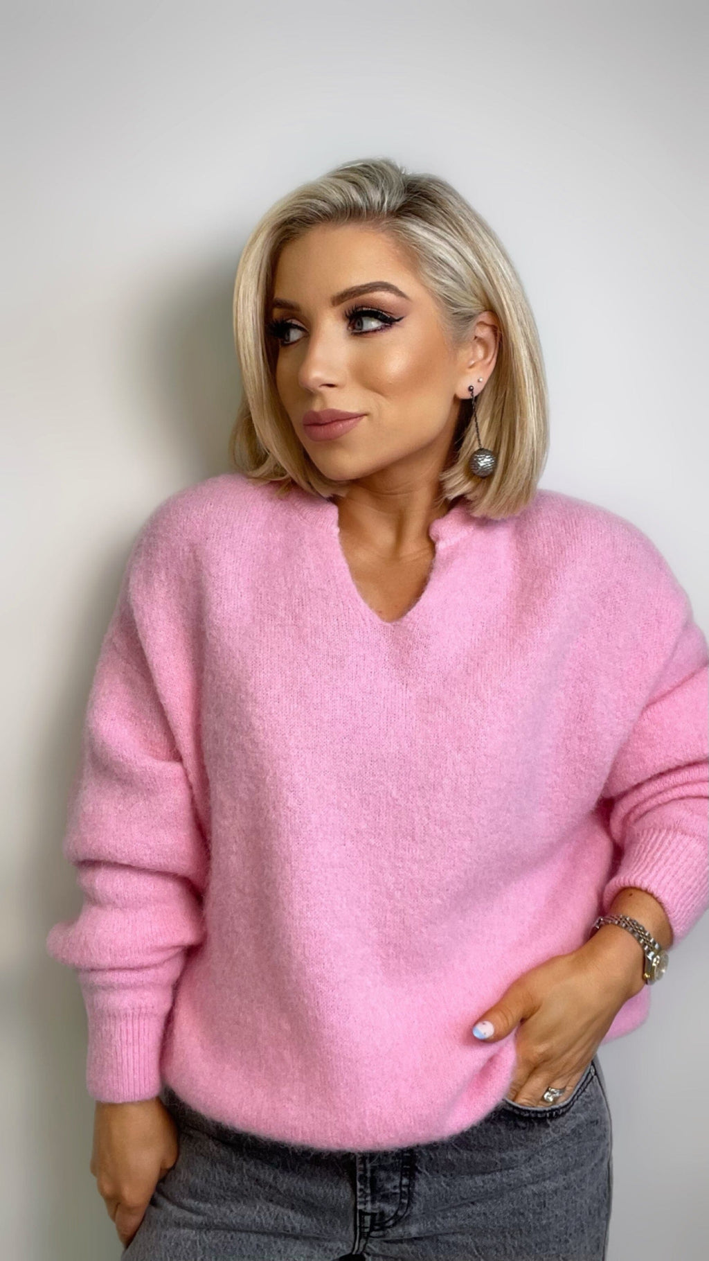 PIPER SUPER SOFT SWEATER - PINK Knitwear Coco Boutique 