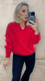SEREN ALPACA SWEATER - RED Knitwear Gigi Lu 