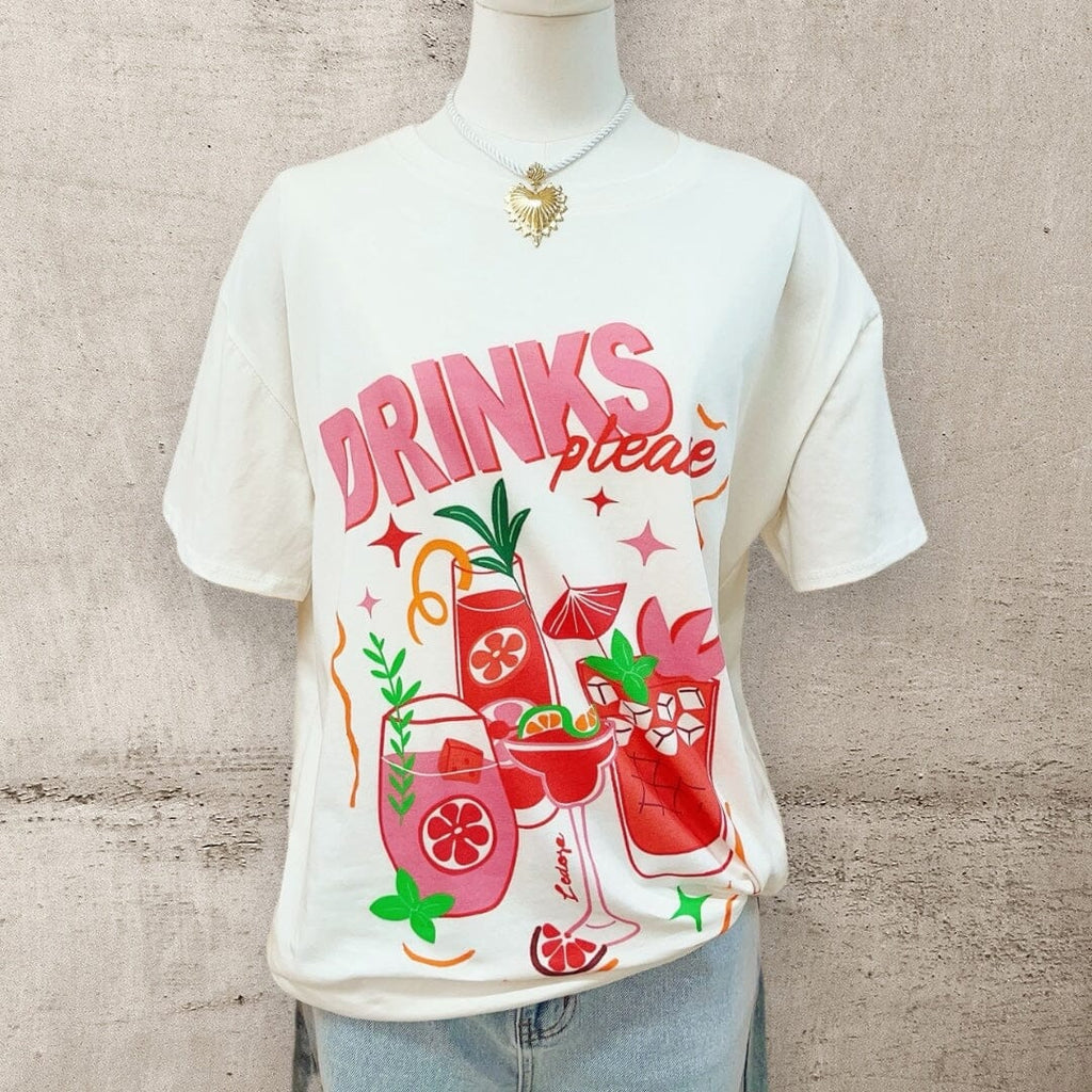 DRINKS PLEASE T-SHIRT Tops & Jumpers Coco Boutique 