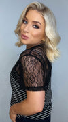 MARGE STRIPED LACE TEE Tops & Jumpers Agnes 