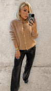 THE DAHLIA CARDI - CARAMEL Knitwear Neline 