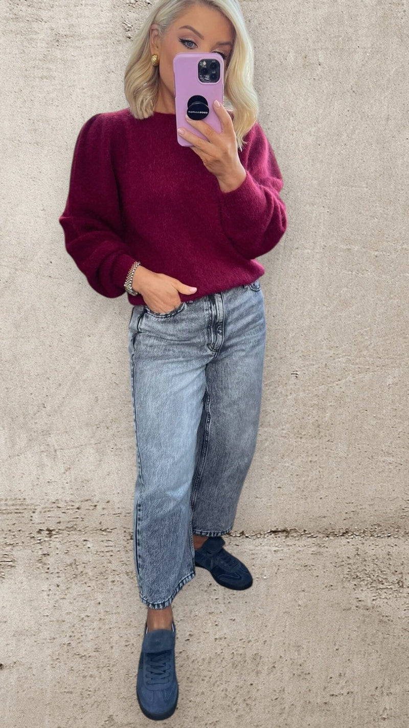 PETRA SUPER SOFT SWEATER - BURGUNDY