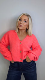 THE ELECTRA CARDI - NEON CORAL