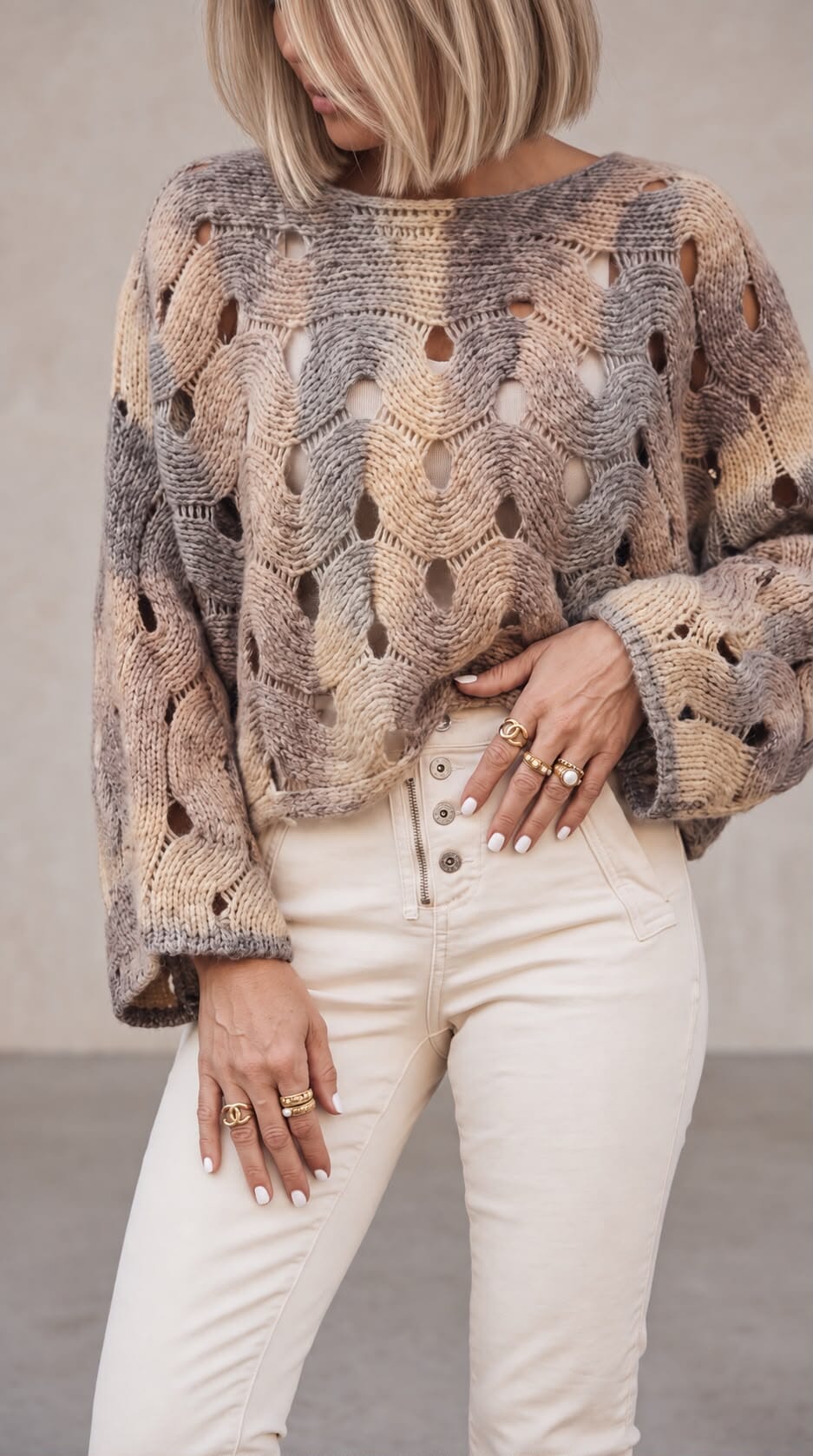THE ROMY KNIT - BEIGE Knitwear Coco Boutique 