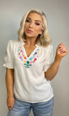 HAYDEE SHIRRED TOP - IVORY Tops & Jumpers Coco Boutique 